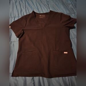 Figs Scrubs Black Top